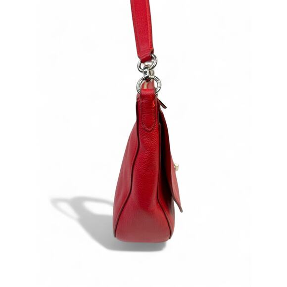 Coach Vintage Elle Red Pebbled Leather Hobo Bag - Picture 3 of 16